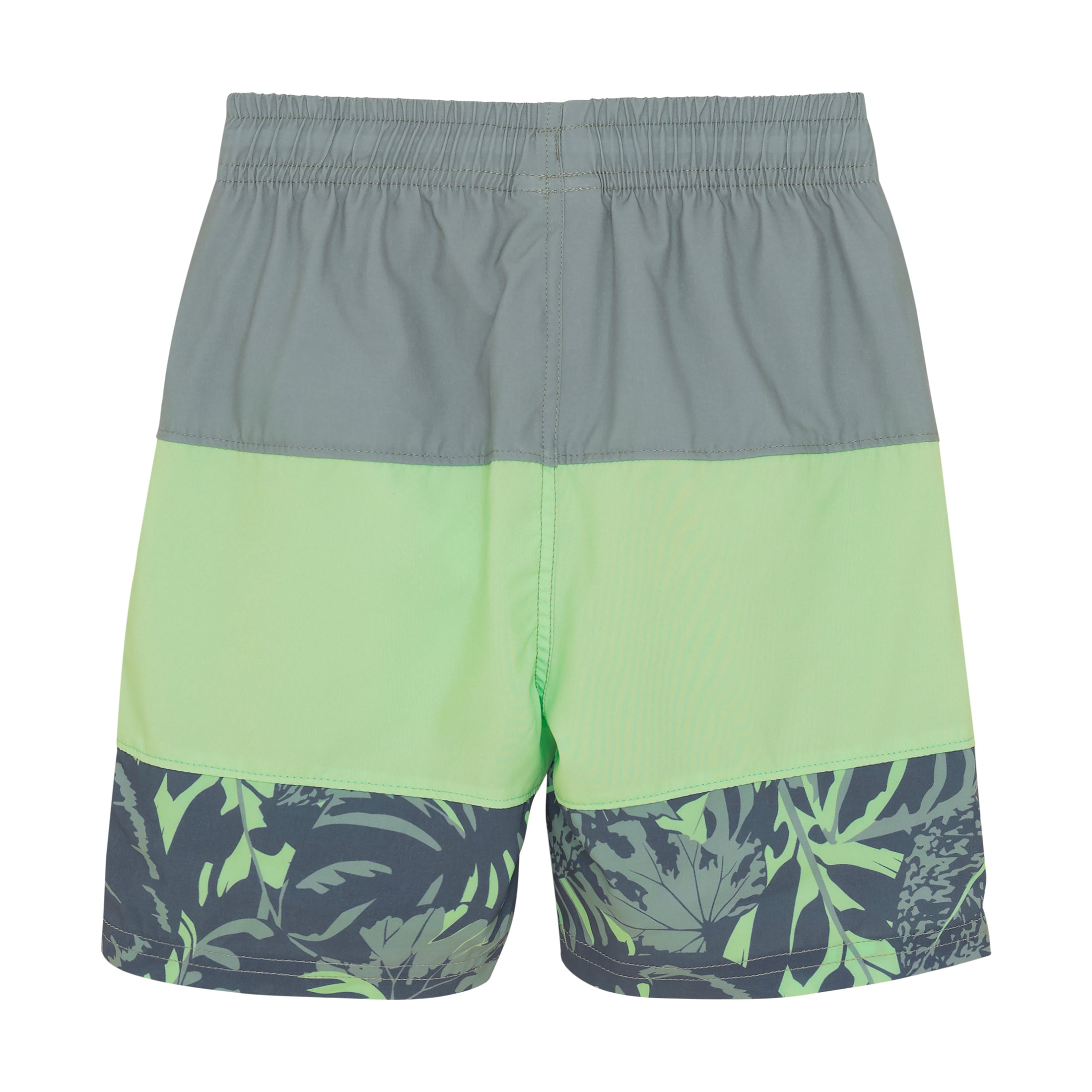Color Kids "Schwimm Shorts lang" Blockstreifen - Green Ash