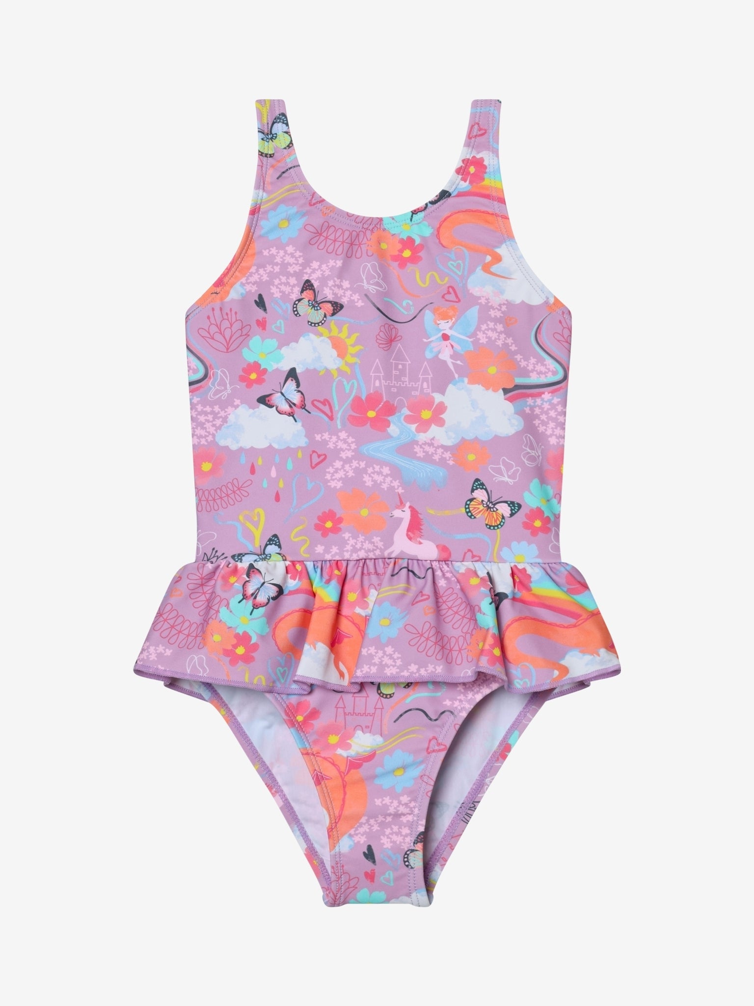 Color Kids Badeanzug mit Volant - Lavender Mist