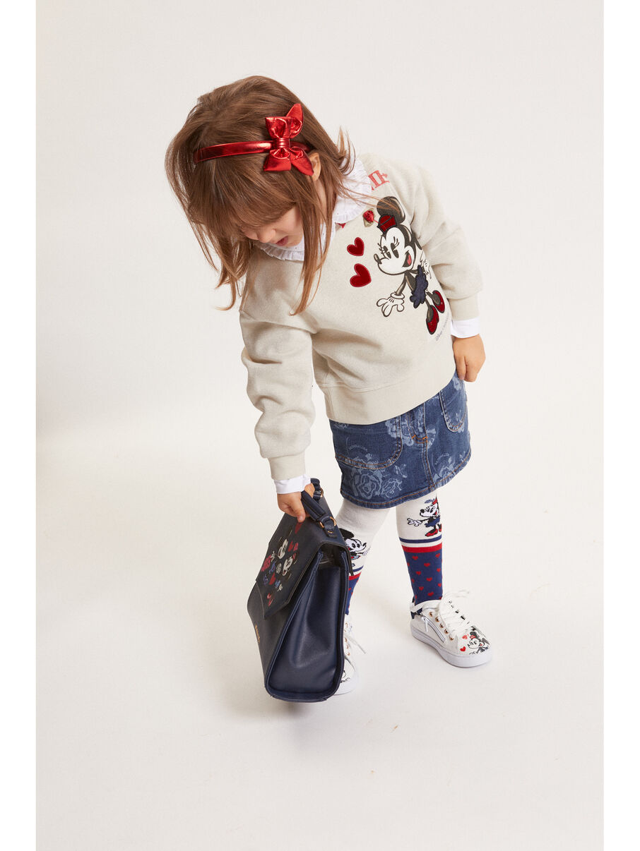 Monnalisa "Sweatshirt" mit Minnie Maus und Schleife