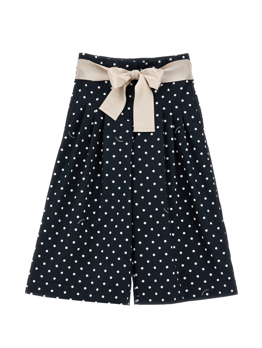 Monnalisa gepunktete Hose - schwarz