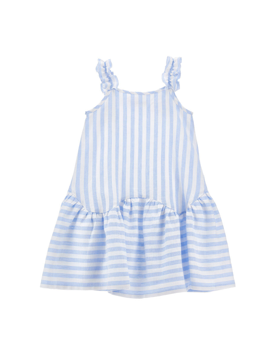 Monnalisa Kleid, gestreift - Hellblau