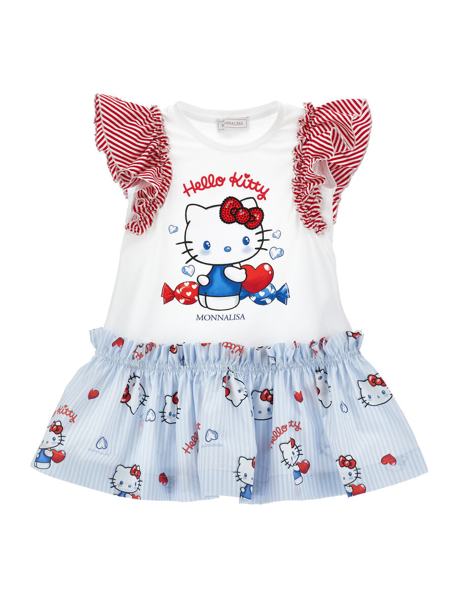 Monnalisa Kleid mit Rüsche - Hello Kitty