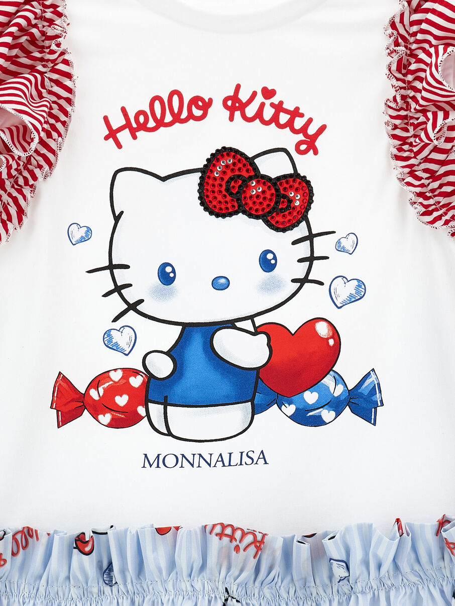 Monnalisa Kleid mit Rüsche - Hello Kitty