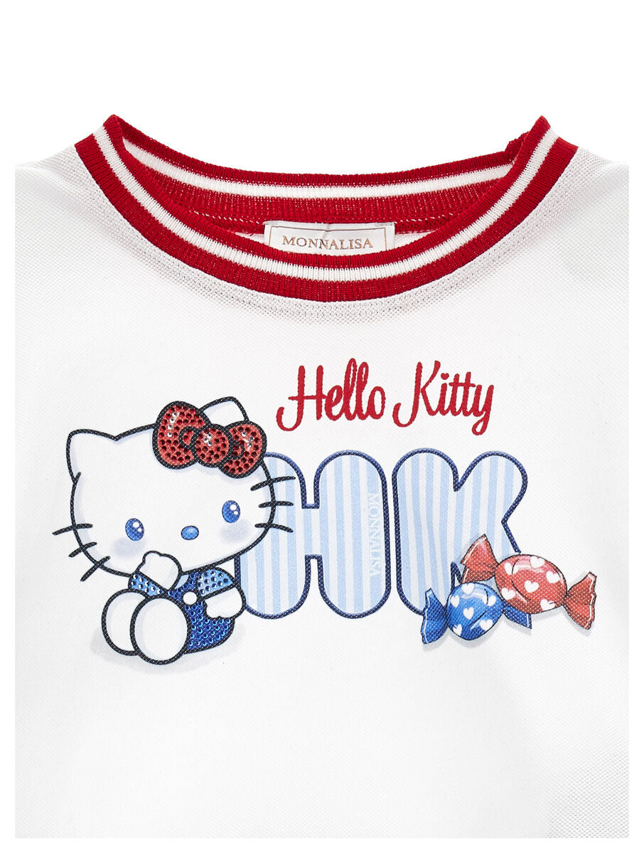 Monnalisa Hello Kitty Oberteil- und Rock-Set