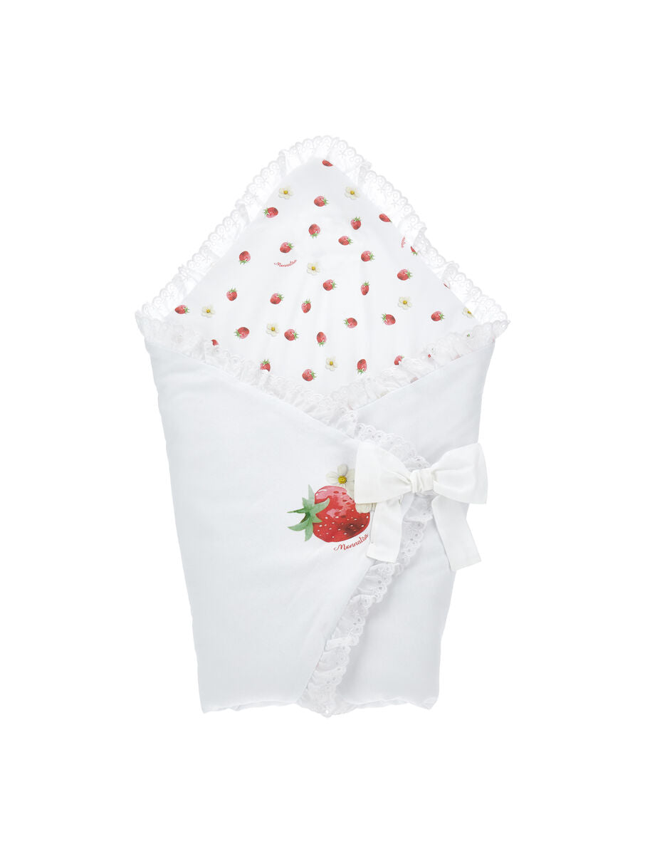 Monnalisa Erdbeer-Schlafsack - Weiß