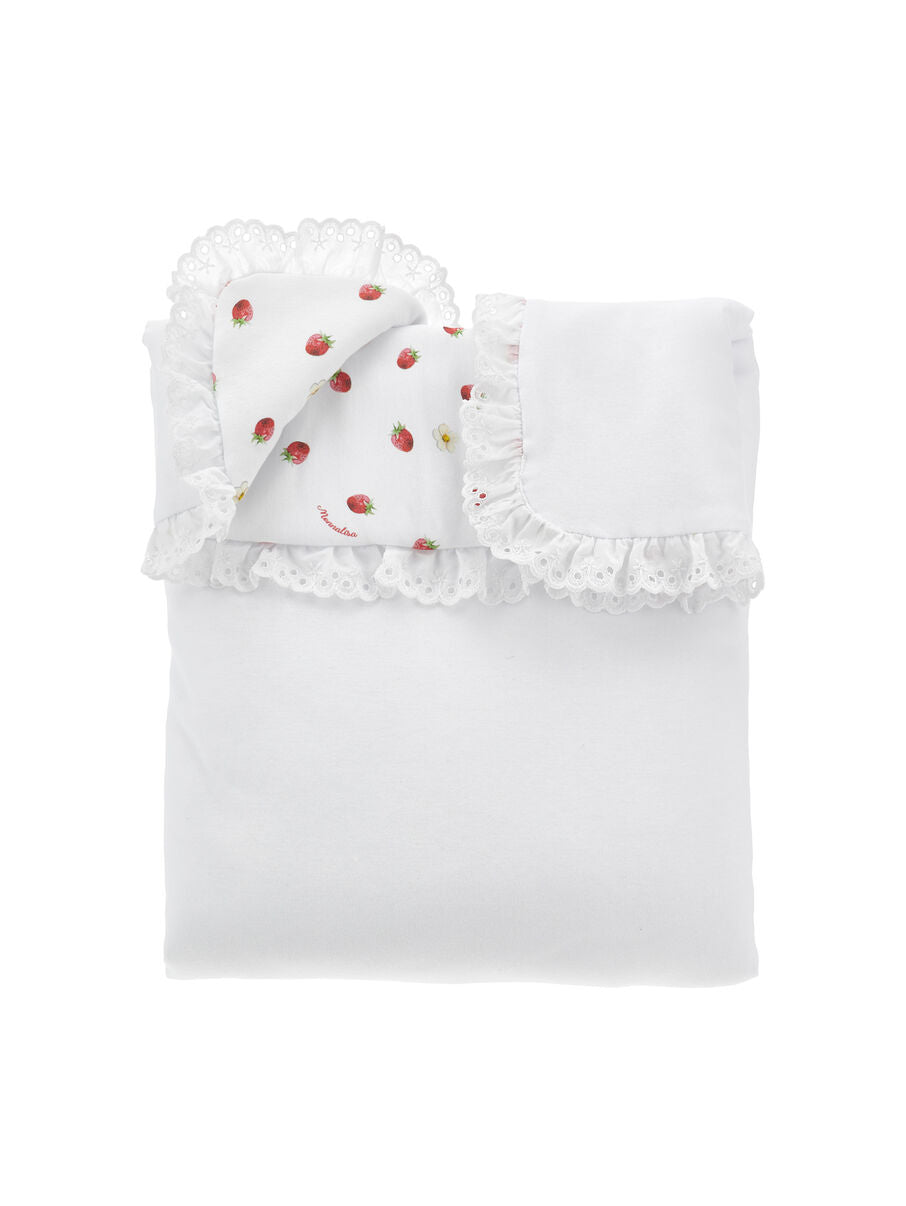Monnalisa Erdbeer-Schlafsack - Weiß