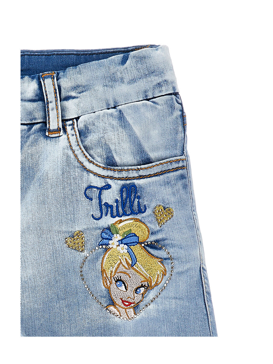 Monnalisa Jeans Shorts Tinkerbell