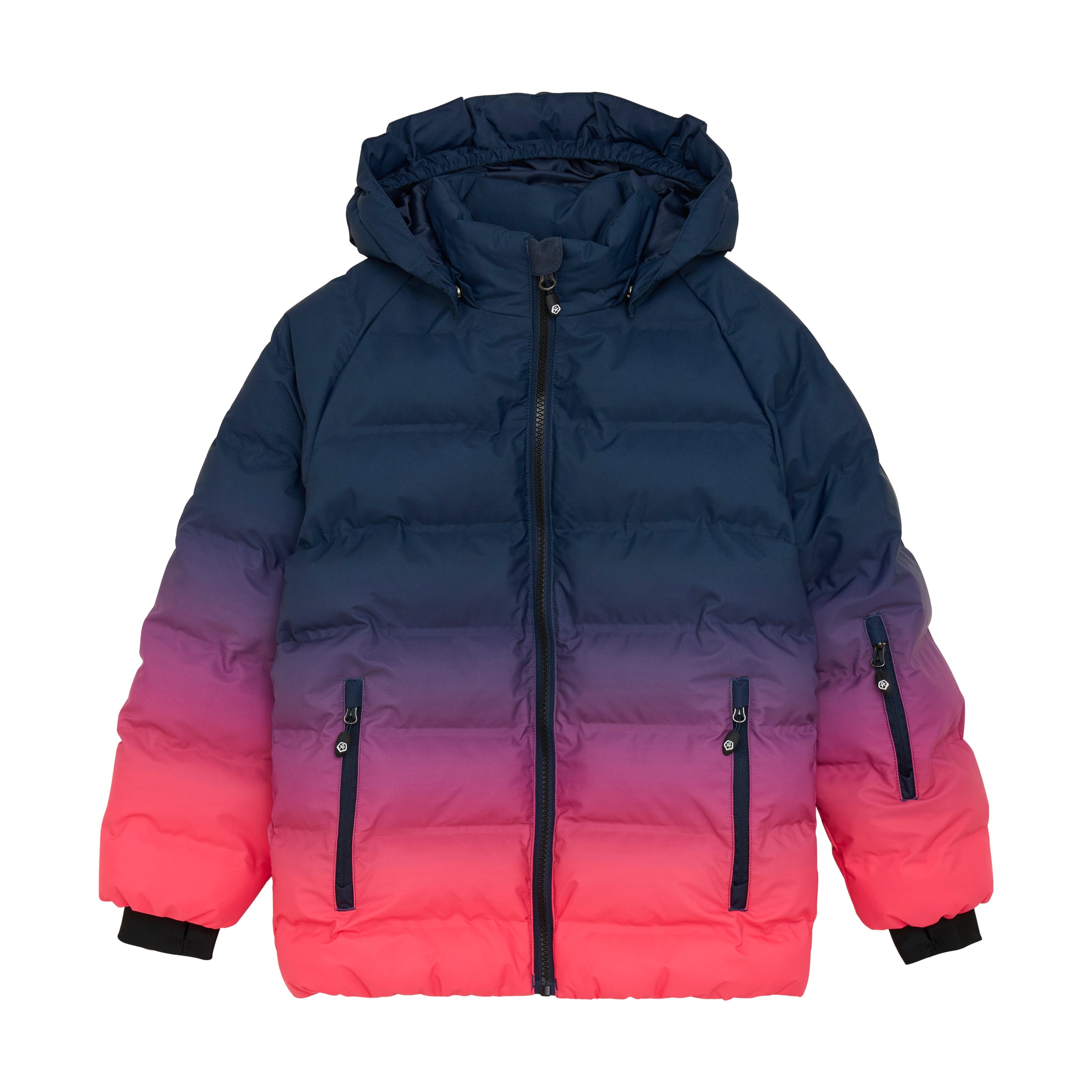 Color Kids "Ski-Jacke Quilt & Gradient" - Diva Pink