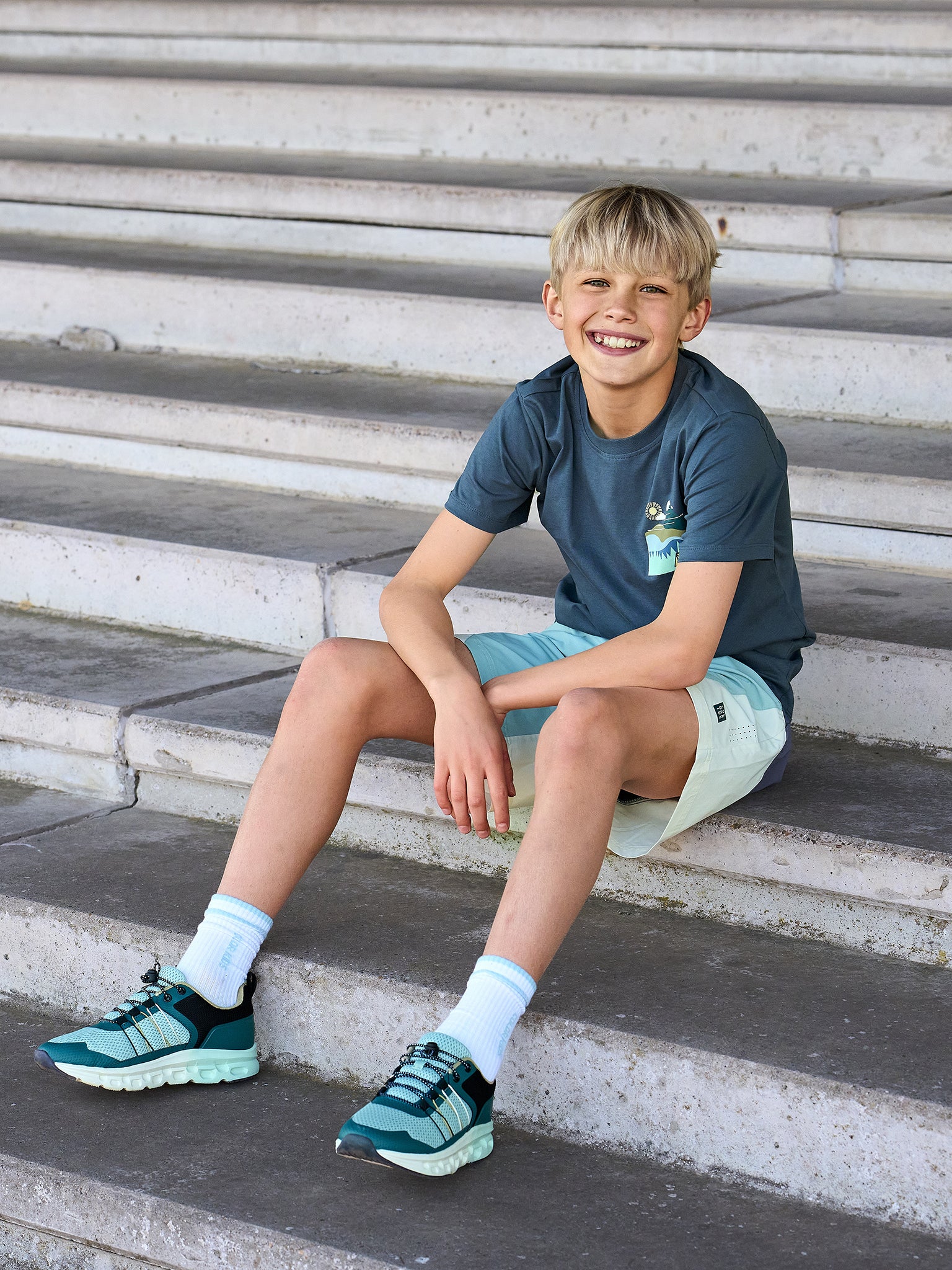 Color Kids Tennisscken 3er Pack - Cerulean