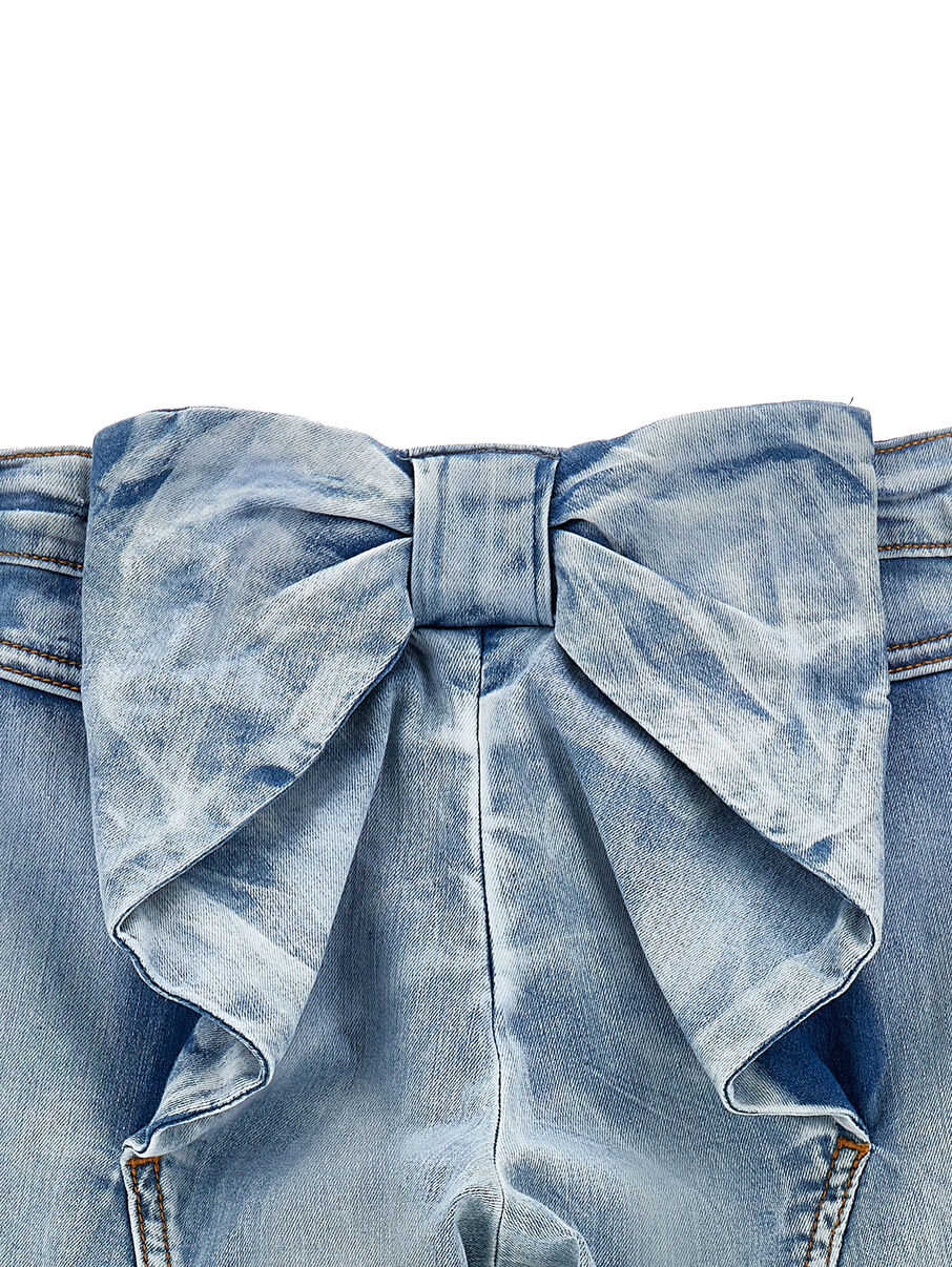 Monnalisa Jeans mit Schleife - Denim