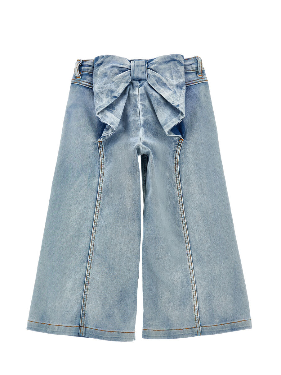 Monnalisa Jeans mit Schleife - Denim