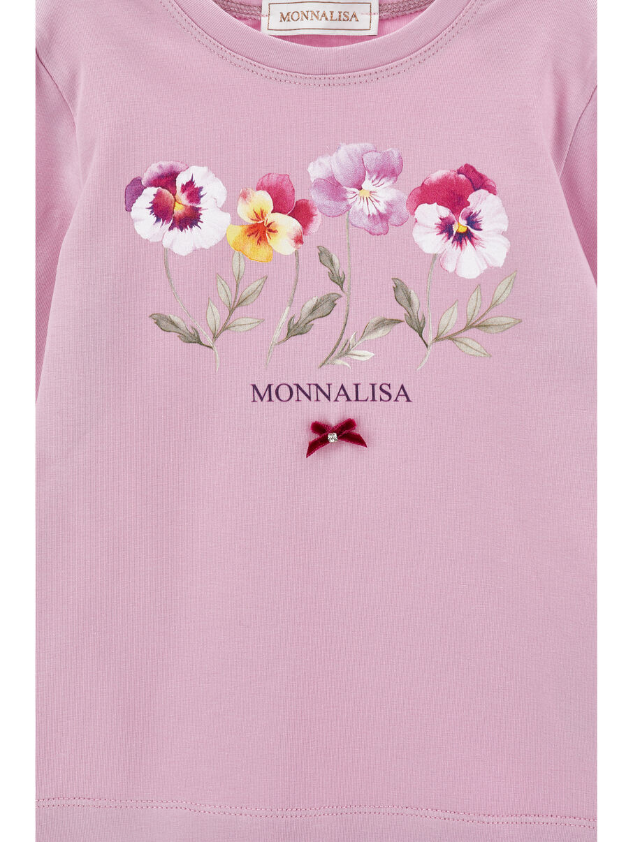 Monnalisa Blumenschleifen-T-Shirt