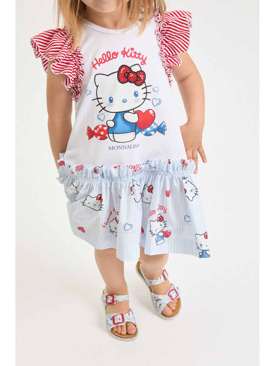 Monnalisa Kleid mit Rüsche - Hello Kitty