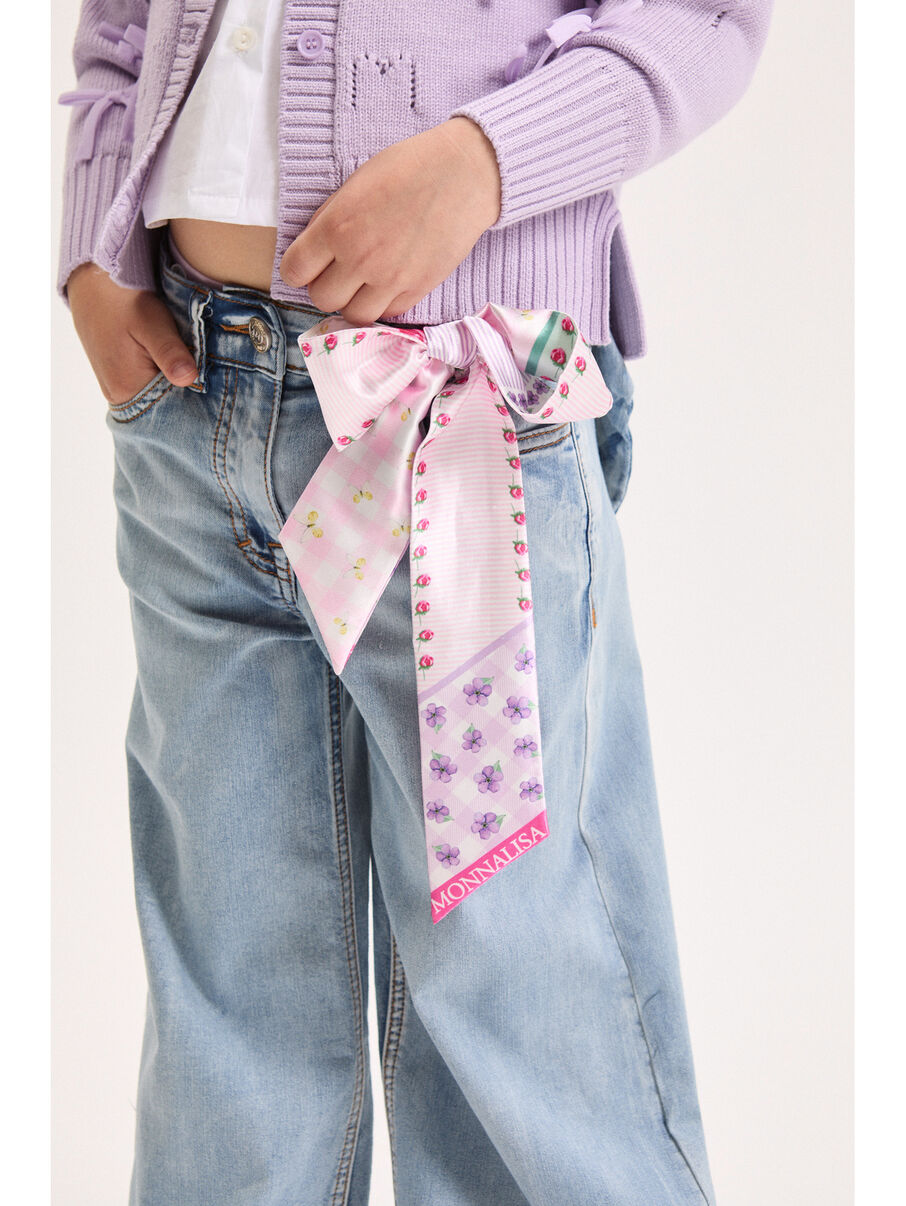 Monnalisa Jeans mit Schleife - Denim