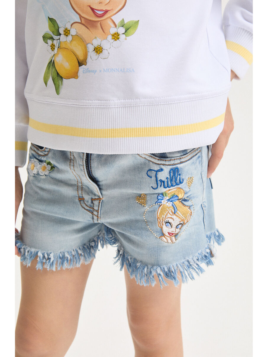 Monnalisa Jeans Shorts Tinkerbell