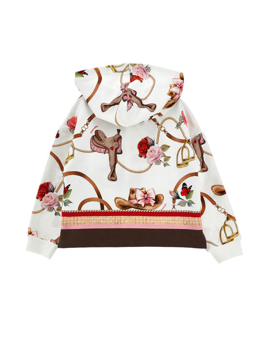 Monnalisa Sweatjacke mit Reitsportmotiv