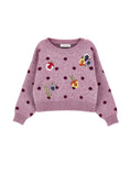 Bild in Galerie-Betrachter laden, Monnalisa Jacquard-Pullover mit Blumenmuster
