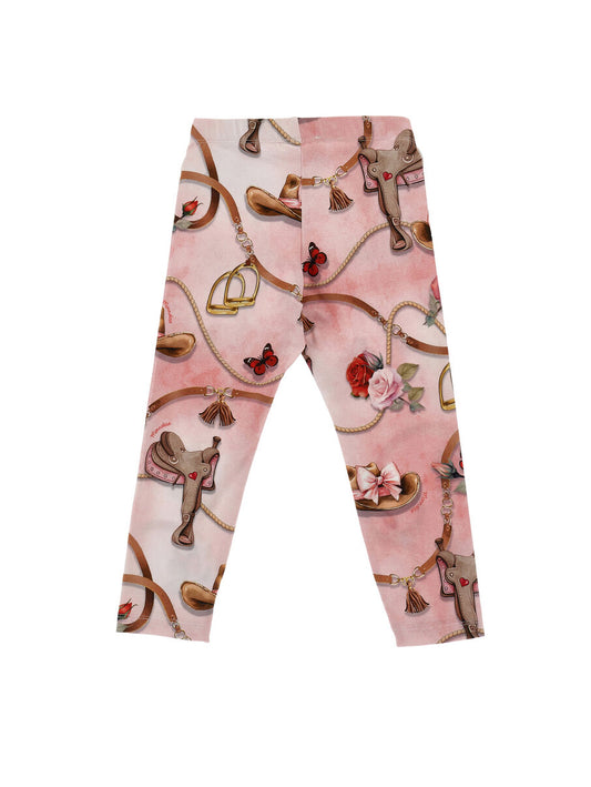Monnalisa Leggings mit Reitmotiv