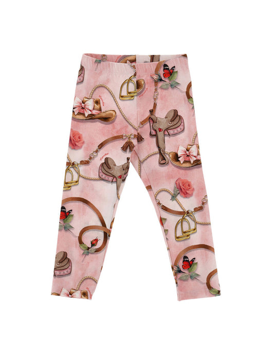 Monnalisa Leggings mit Reitmotiv
