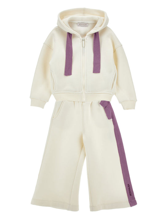 Monnalisa Winter Blossom Sweatjacke und Jogginghose