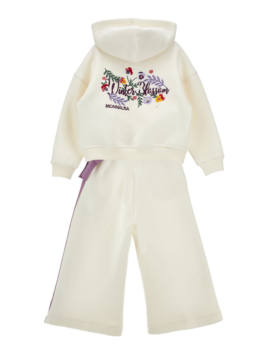 Monnalisa Winter Blossom Sweatjacke und Jogginghose