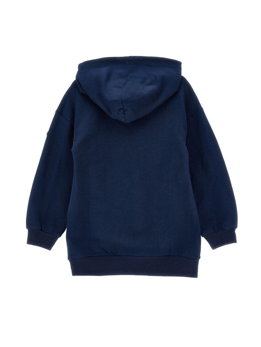 Monnalisa Sweatkleid mit Kapuze und Druck
