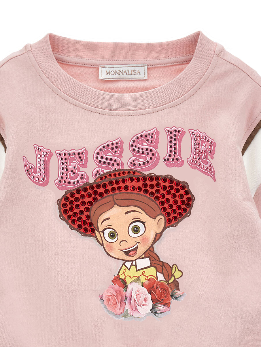 Monnalisa Jessie Strass Floral Sweatshirt