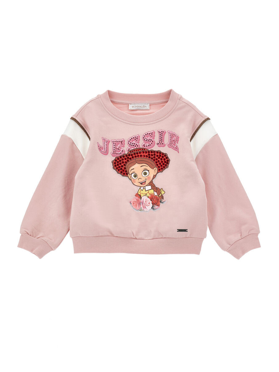 Monnalisa Jessie Strass Floral Sweatshirt
