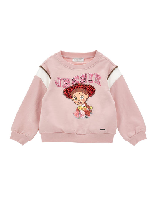 Monnalisa Jessie Strass Floral Sweatshirt
