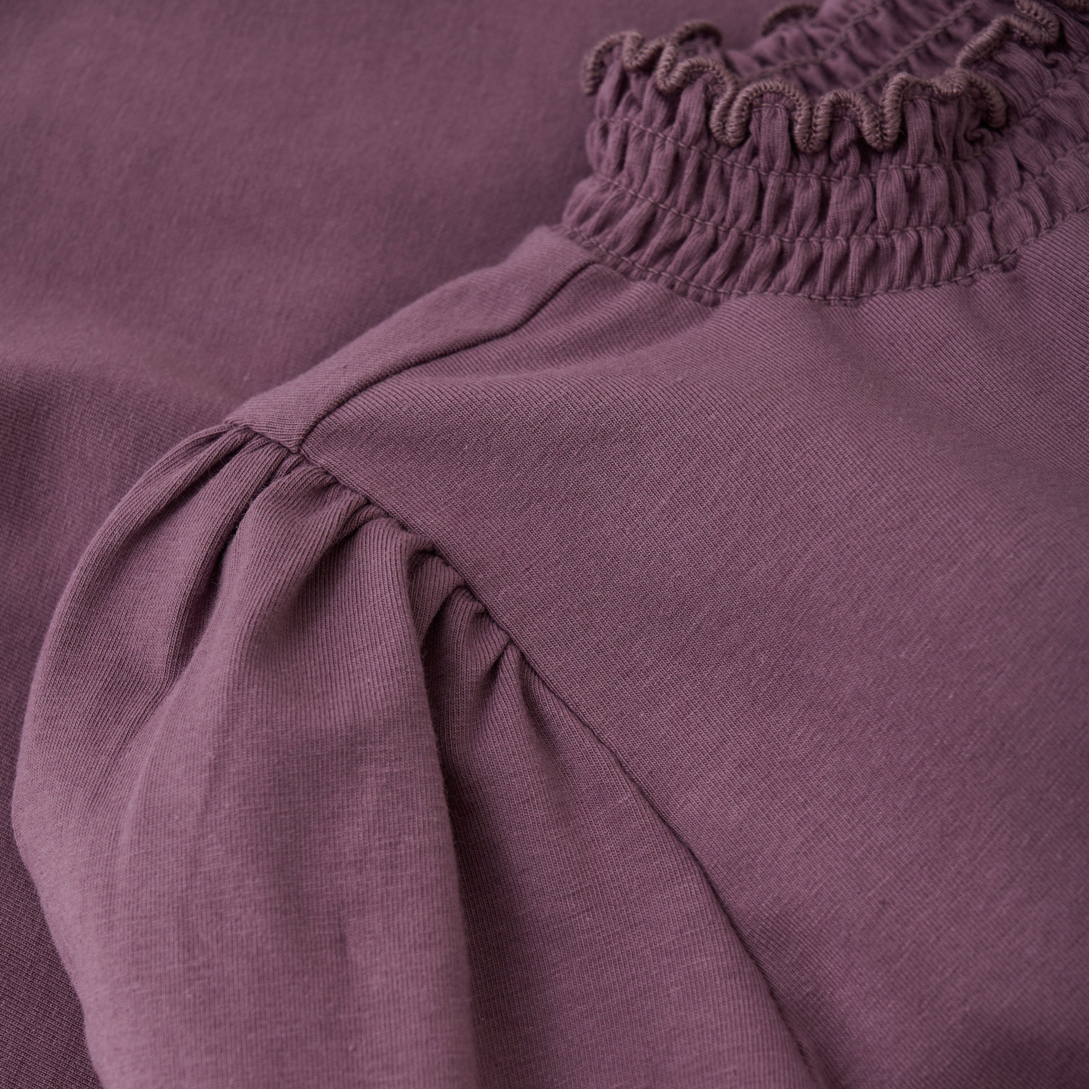 Creamie Langarmshirt mit gerafftem Stehkragen