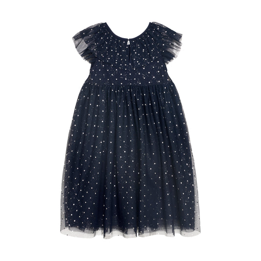 Creamie "Kleid Mesh aus Tüll und mit Herzchen" - Black Iris