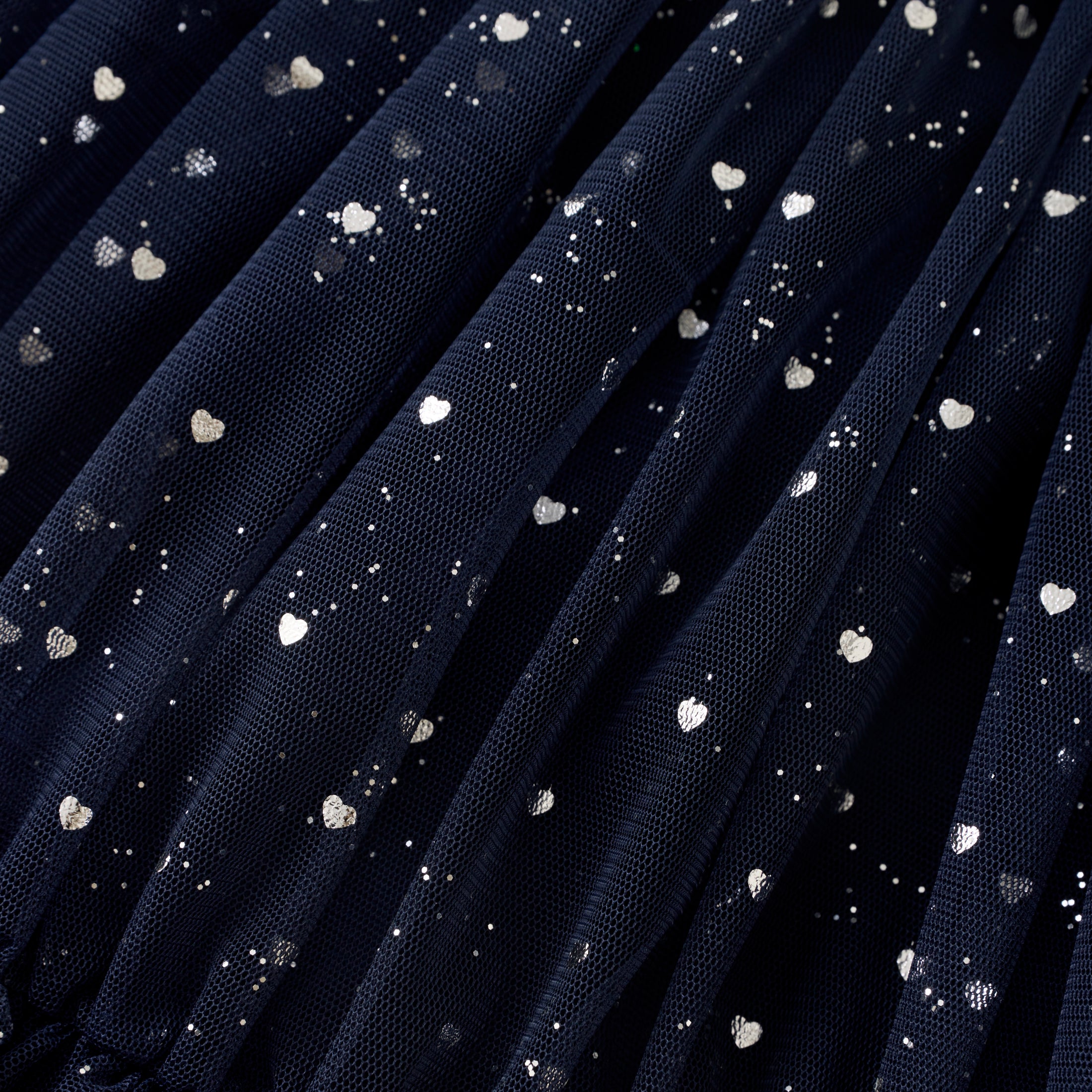 Creamie "Kleid Mesh aus Tüll und mit Herzchen" - Black Iris