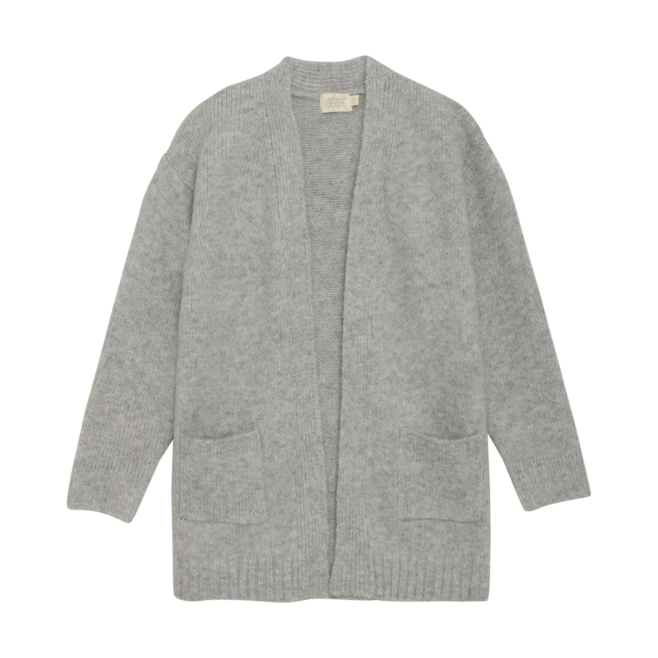 Creamie "Strickjacke lang" - Light Grey Melange