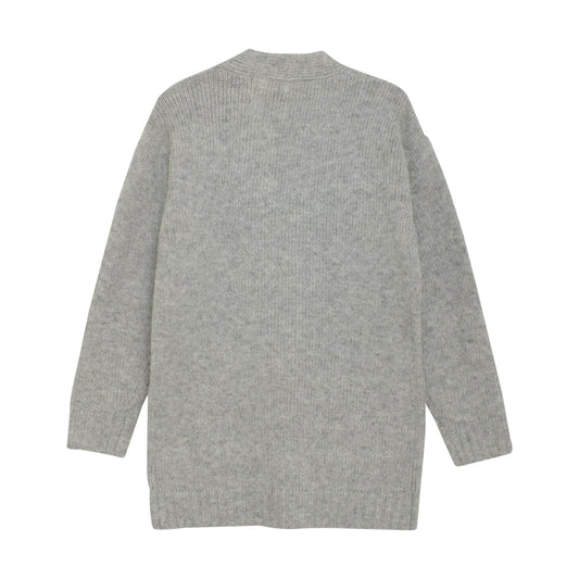 Creamie "Strickjacke lang" - Light Grey Melange