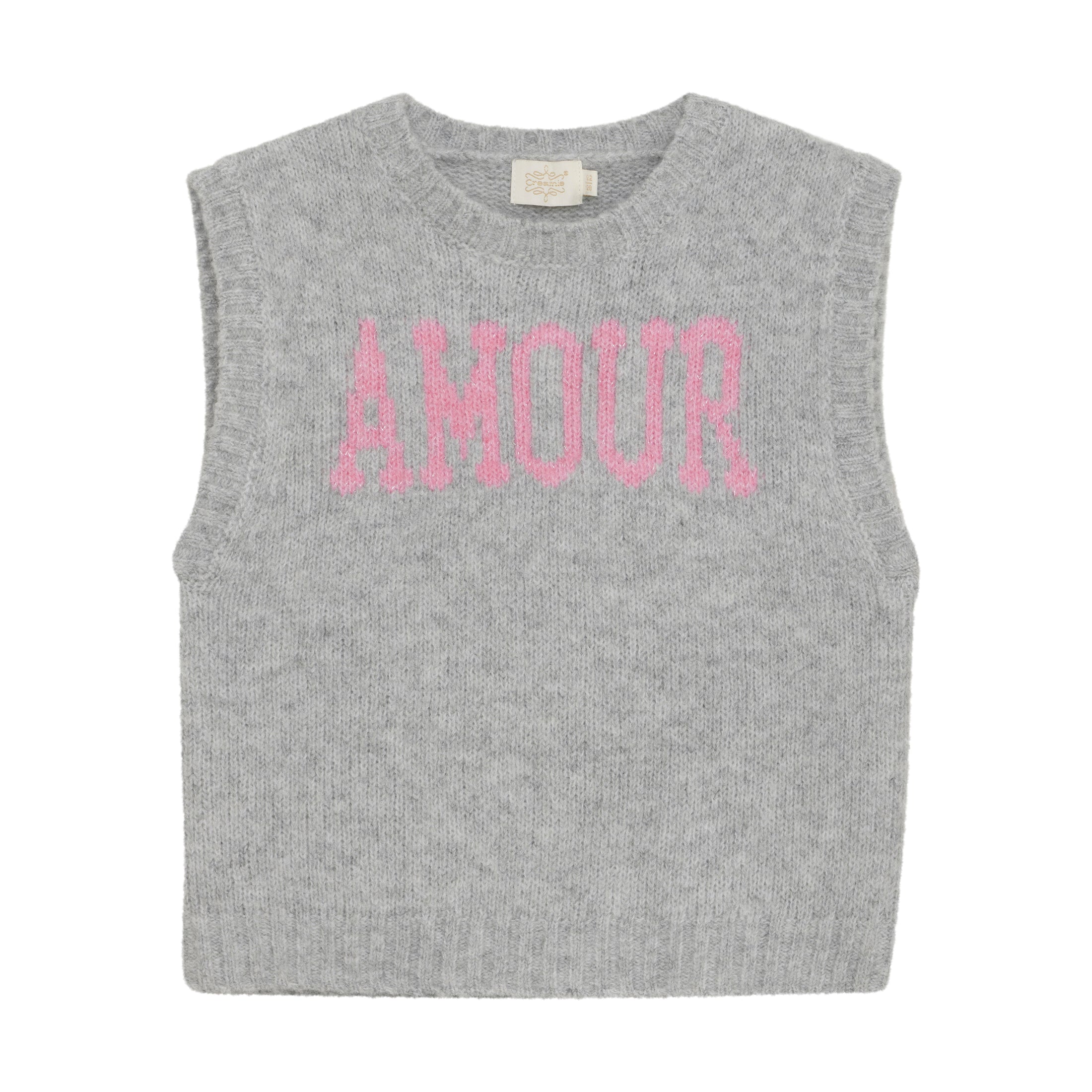 Creamie "Pullunder mit Amour Druck" - Light Grey Melange