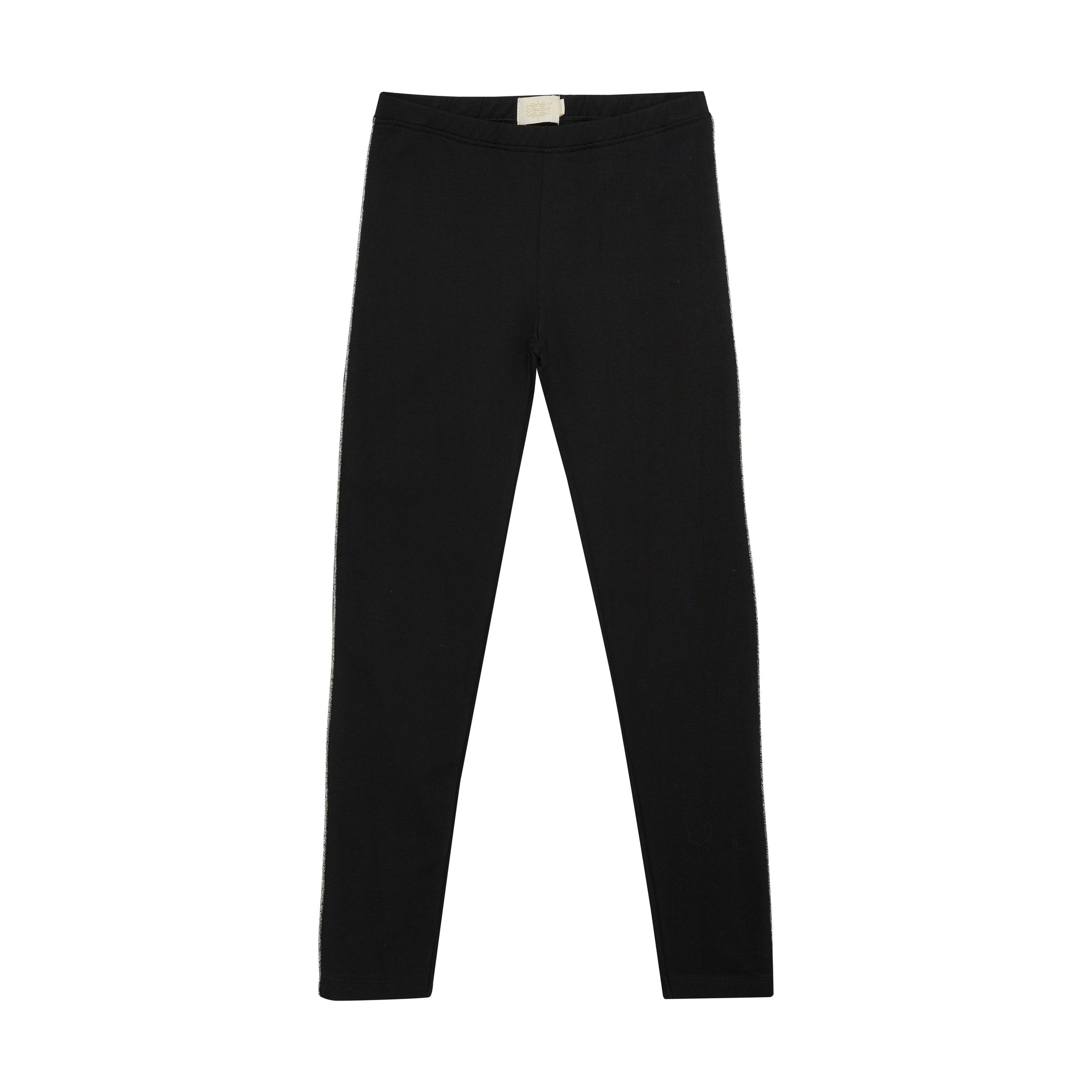 Creamie "Leggings mit silbernem Glitzerstreifen" - Black