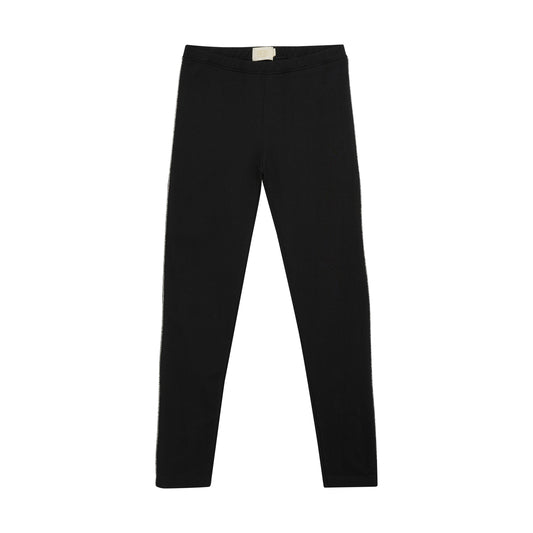 Creamie "Leggings mit silbernem Glitzerstreifen" - Black