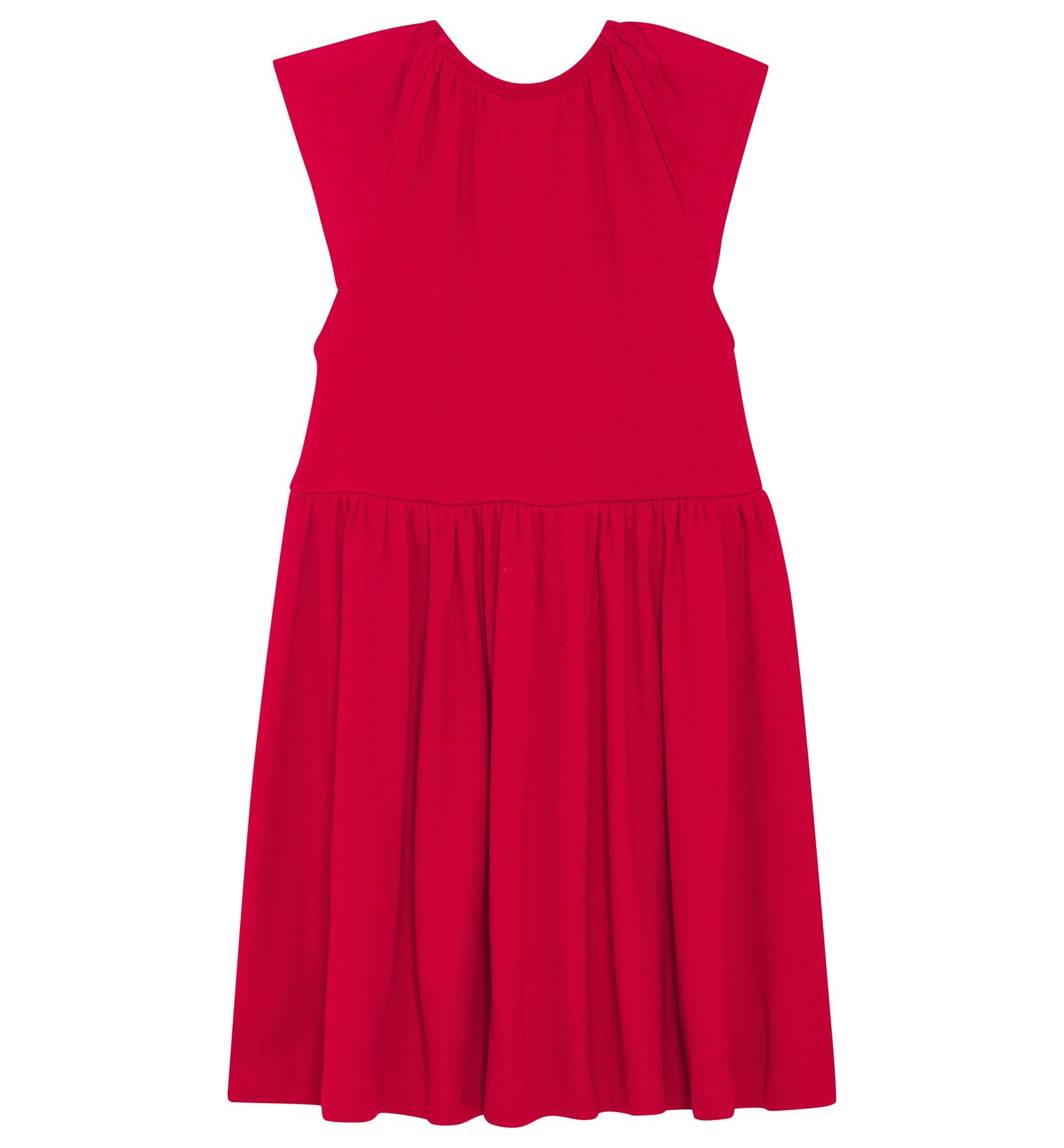 Creamie Kleid mit Ripp - Chili Red