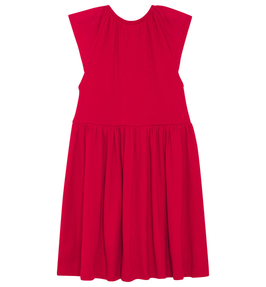 Creamie Kleid mit Ripp - Chili Red