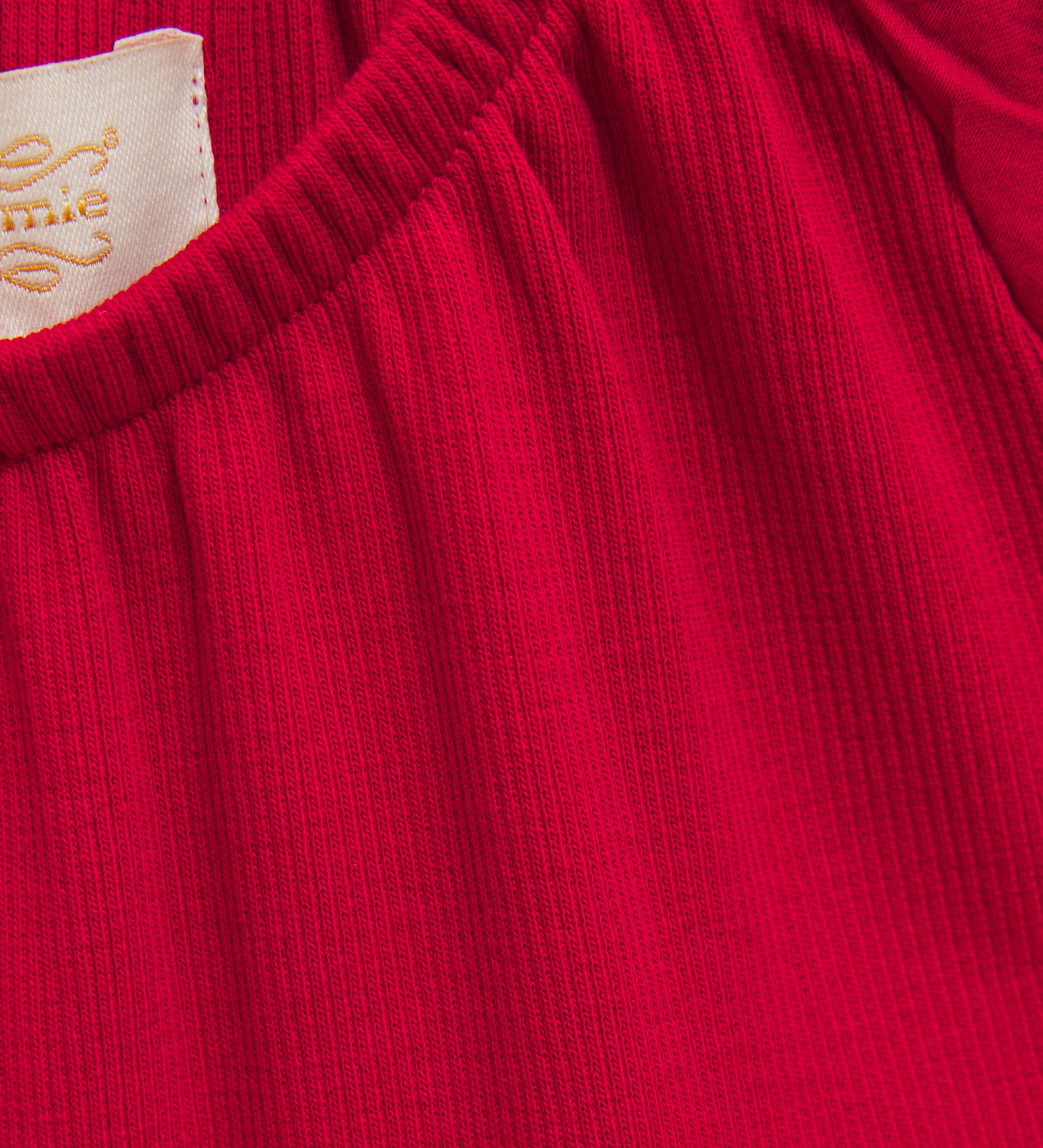 Creamie Kleid mit Ripp - Chili Red