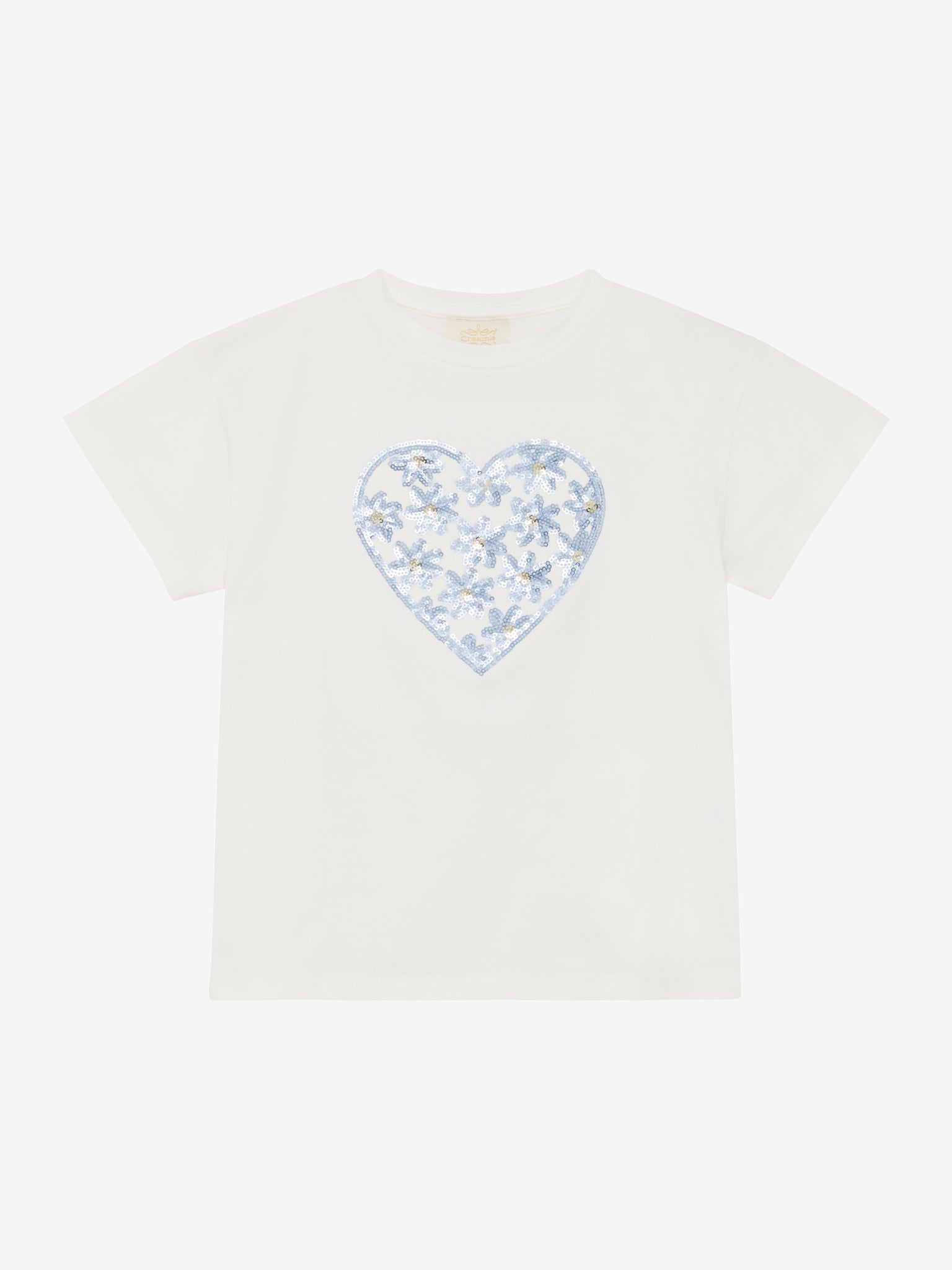 Creamie T-Shirt mit Herzprint - Cloud
