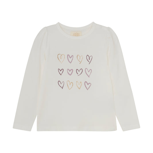 Creamie T-Shirt langarm mit Herzchen Druck