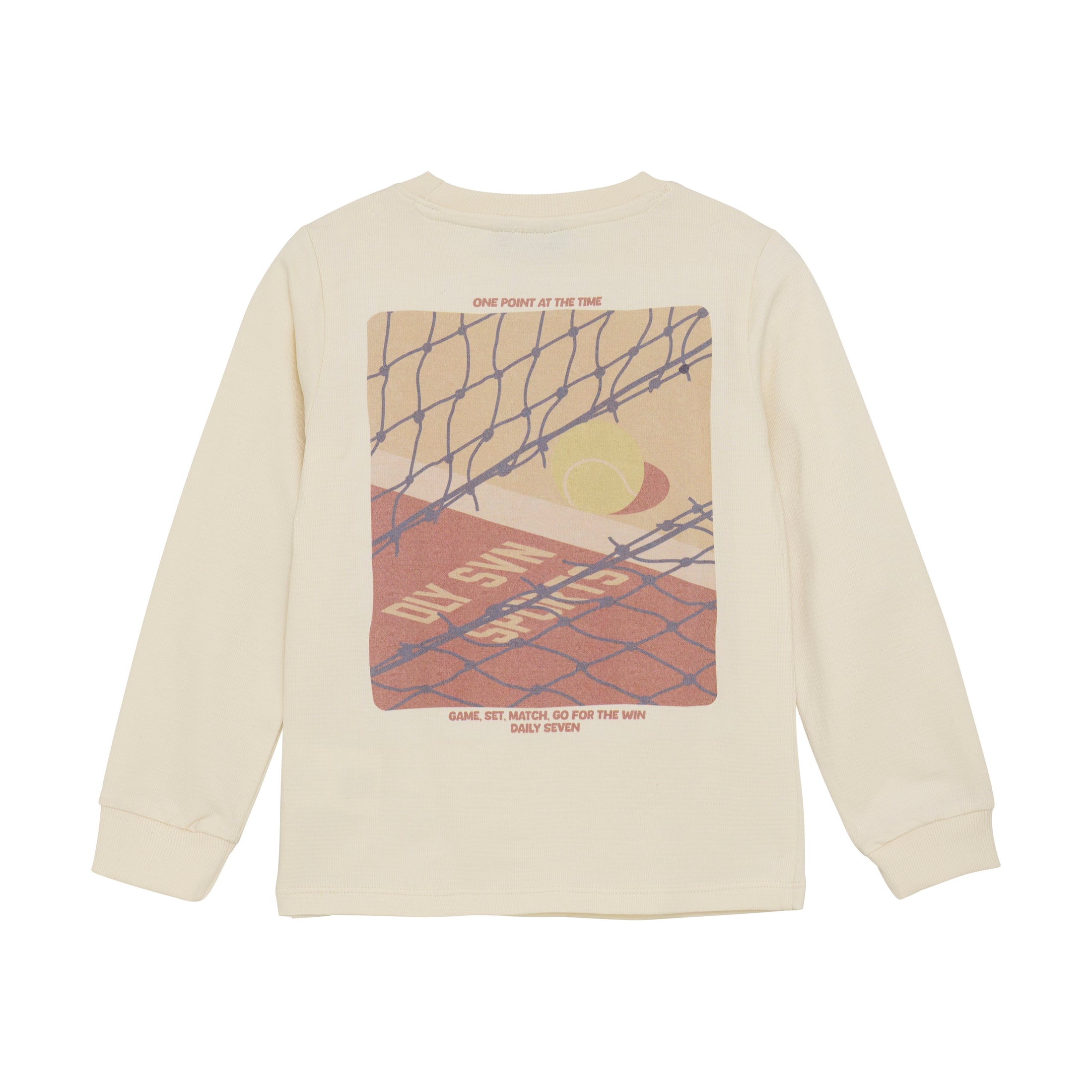 Daily Seven "T-Shirt langarm Artwork"- Off White