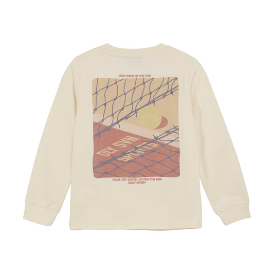 Daily Seven "T-Shirt langarm Artwork"- Off White