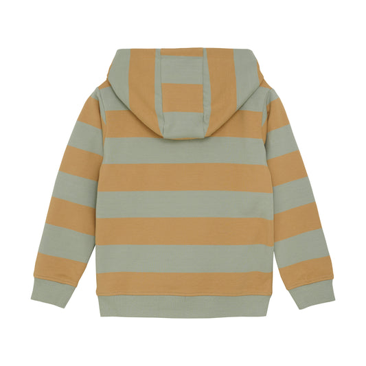 Daily Seven "Sweatshirt mit Kapuze, gestreift" - Light Castagne