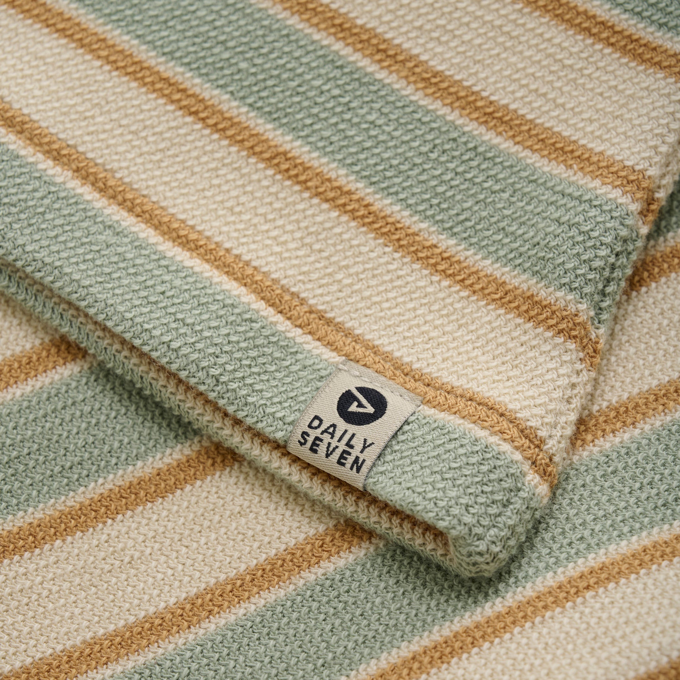 Daily Seven "T-Shirt langarm, gestreift" - Light Chestnut