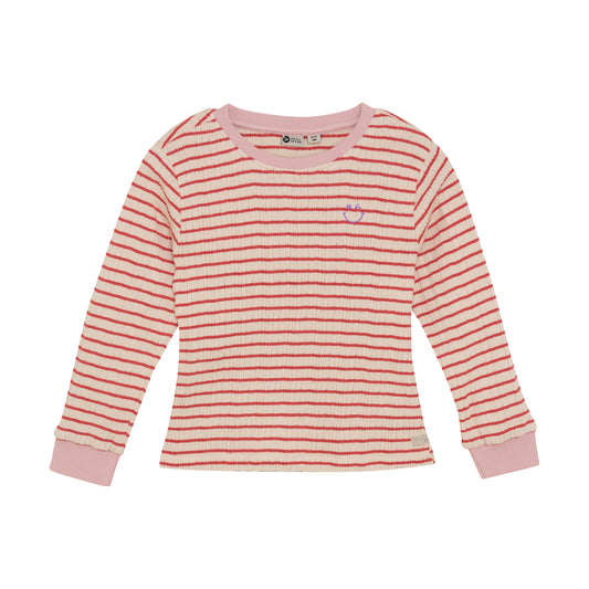 Daily Seven "T-Shirt langarm, gestreift" - Baked Apple