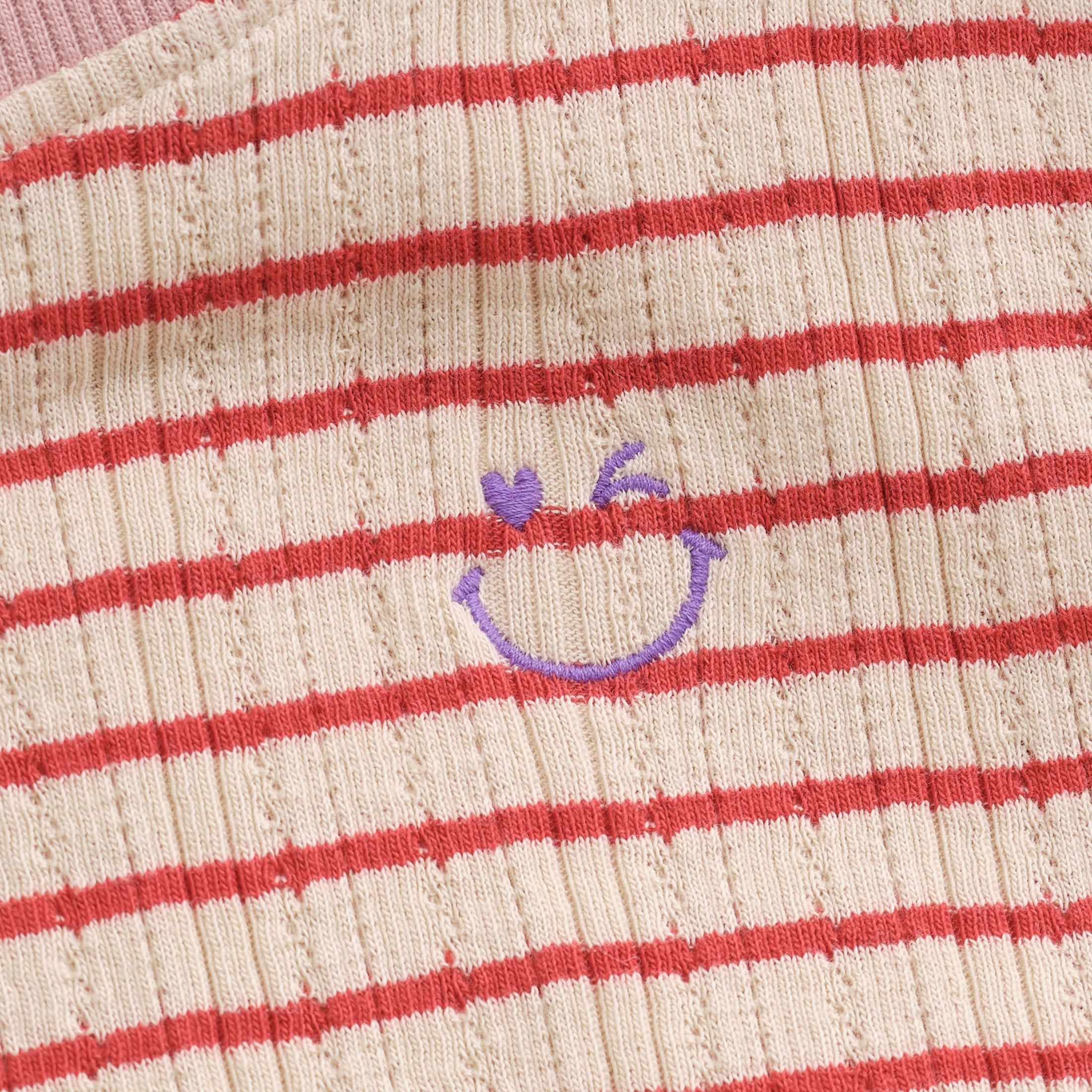 Daily Seven "T-Shirt langarm, gestreift" - Baked Apple