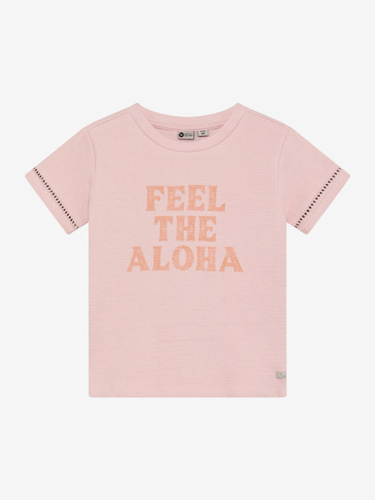 Daily Seven T-Shirt mit Spruch - Silver Pink