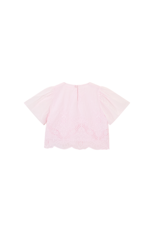 Someone Tunika mit Lochstickerei - Soft Pink